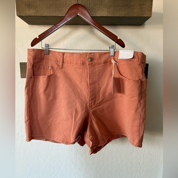 Jessica Simpson|Coral pastel denim shorts,infinite high waist short, NWT•••22W - Picture 2 of 16